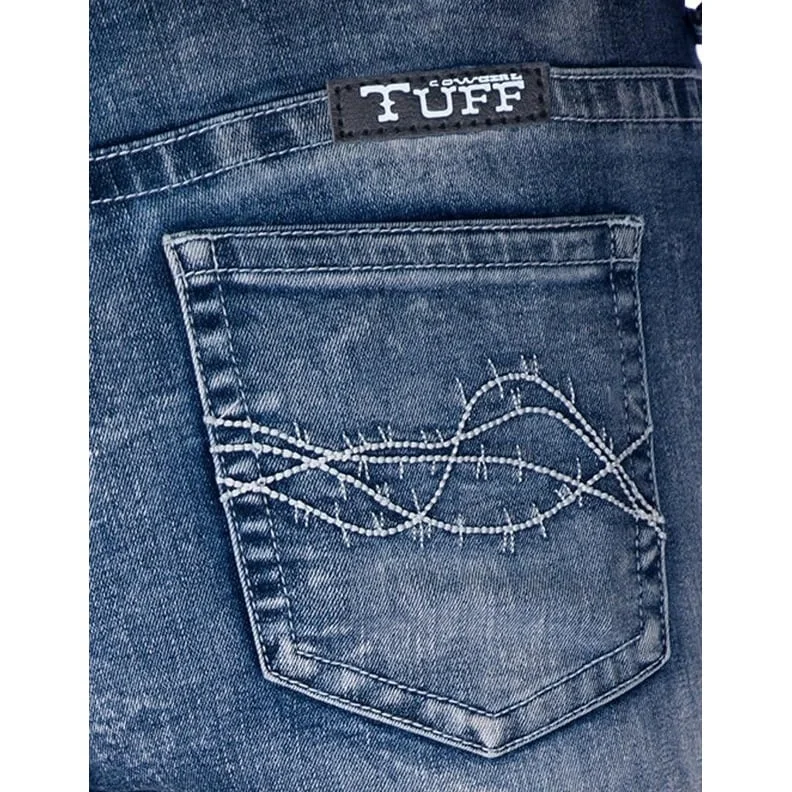 Easy Chic Cowgirl Tuff Western Jeans Womens Tornado Bootcut Medium Wash JTRNDO