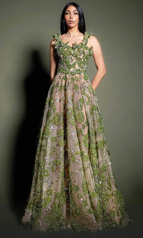 Weekend Comfort MNM Couture K4199 - Butterfly Detailed Evening Dress
