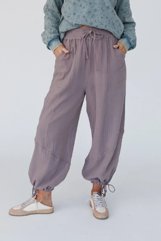 Sporty Comfort Soul Voyage Harem Pants - Mushroom
