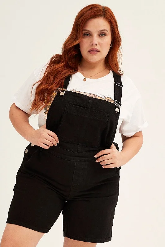 Cozy Fashions Black Denim Overall