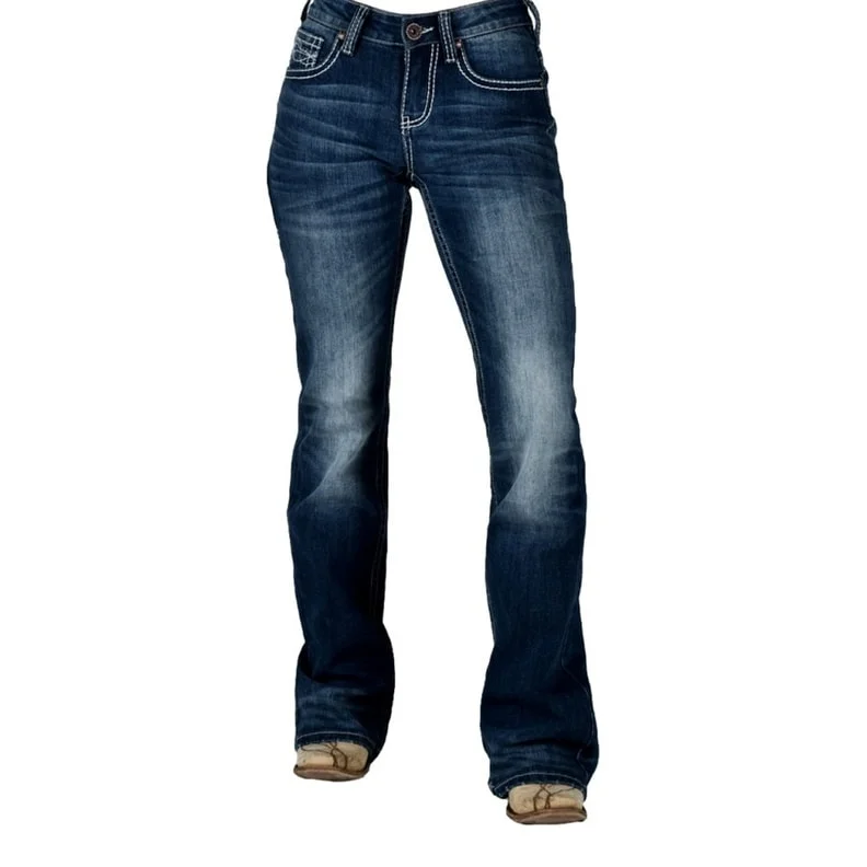 Breezy Outfits Cowgirl Tuff Western Jeans Womens Peacekeeper Dark Wash JPCKPR