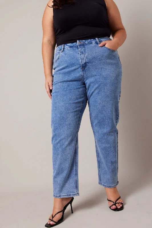 Soft Trends Denim Mom Jeans High Rise