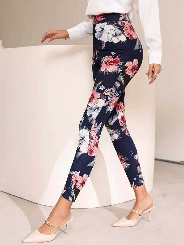 Cozy Chic Wear Mulvari Floral Print High Waist Leggings