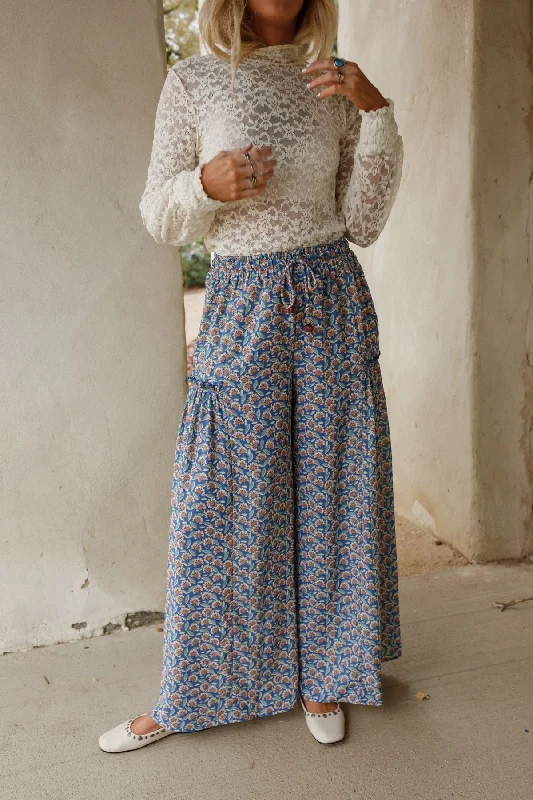 Comfortable Sweaters The Nest Petal Trails Wide Leg Pants - Denim