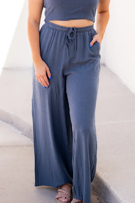 All-Day Style Cynthia Elastic Waist Pants | Indigo