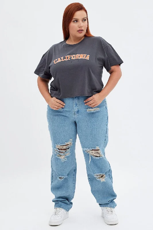 Cozy Outerwear Blue Mom Denim Jeans High Rise