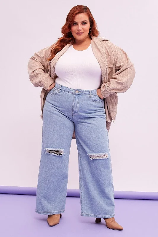 Relaxed Fashion Denim Baggy Denim Jeans High Rise