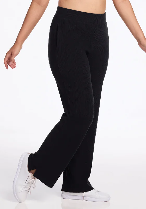 Weekend Comfort Wear Luca Ribbed Pants - Black