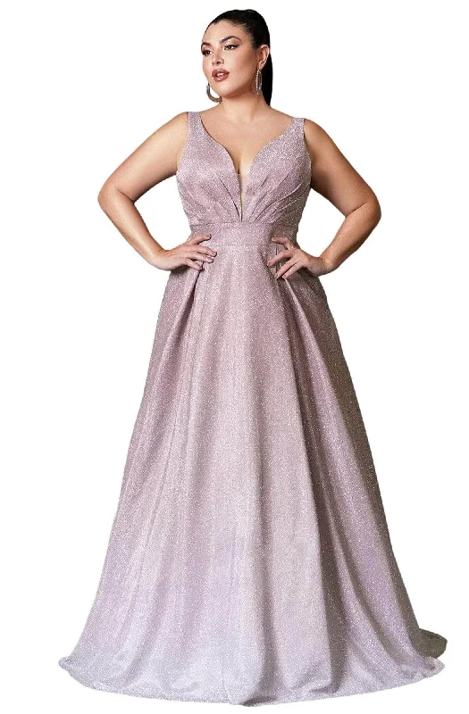 All-Day Outfits Cinderella Divine 9174C - Glitter Ombre A-Line Prom Gown