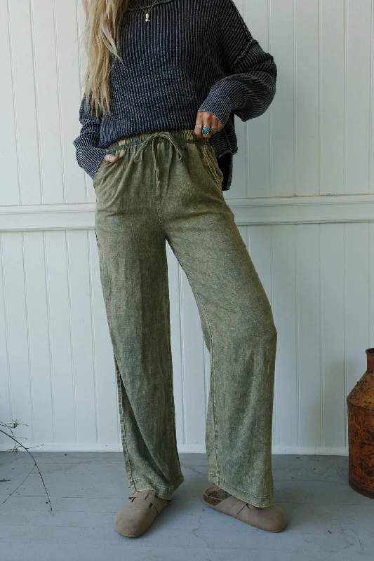Stylish Casuals Just For Fun Lounge Pants - Light Olive