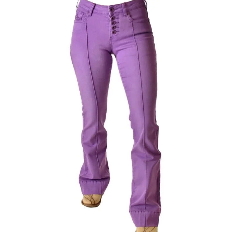 Relaxed Fashion Cowgirl Tuff Western Jeans Womens Flare Grape Escape Purple JGRAPE