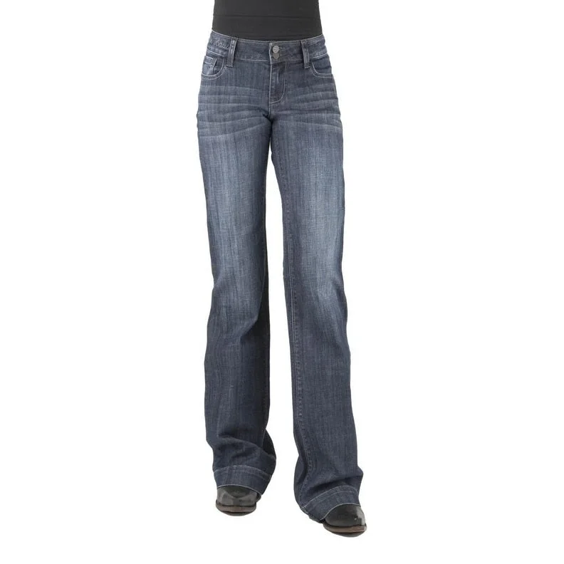 Light Dressing Tin Haul Western Jeans Womens Trousers Flared Blue 10-054-0460-0022 BU