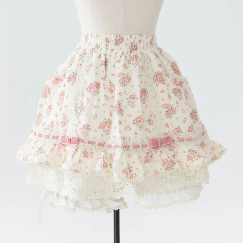 Elegant Fit Lilia & Lace Floral Skort with Attached Bloomers