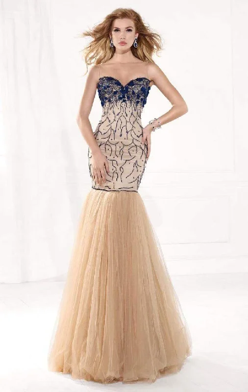 Breezy Outfits Tarik Ediz - MTE92390 Illusion Sweetheart Open Back Trumpet Gown