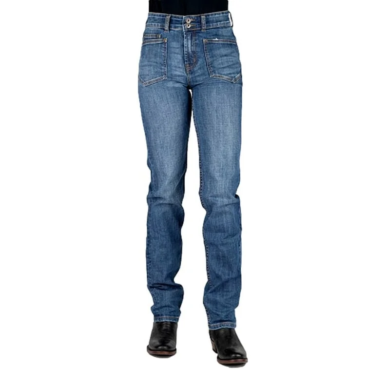 Soft Wearables Stetson Western Jeans Womens Straight Blue 11-054-0915-3003 BU
