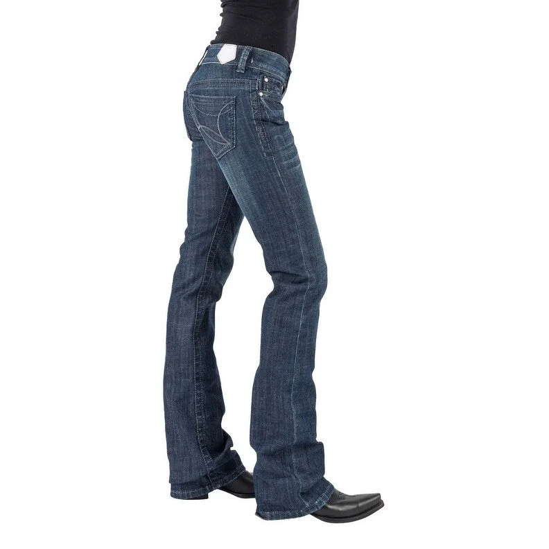 Easy Wear Chic Tin Haul Western Jeans Womens 26 Reg Med Wash 10-054-0340-1777 BU