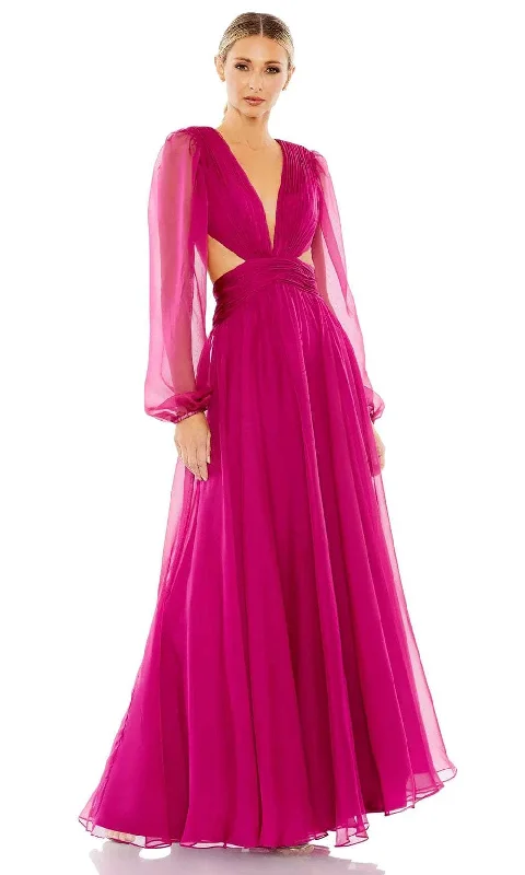 Warm Wear Ieena Duggal 55823 - Ruched Cutout Evening Dress