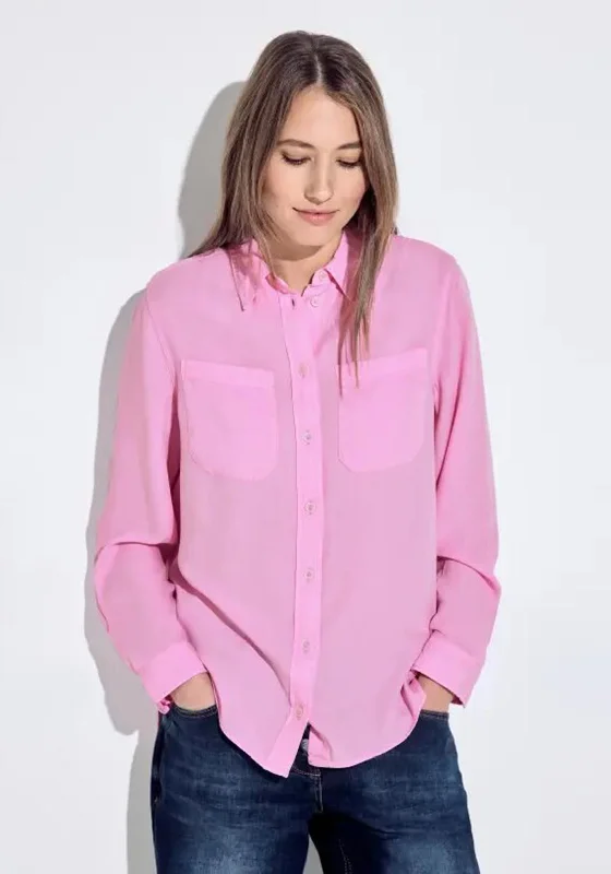 Relaxed Jackets Cecil Chest Pocketed Hem’d Blouse, Tender Rose
