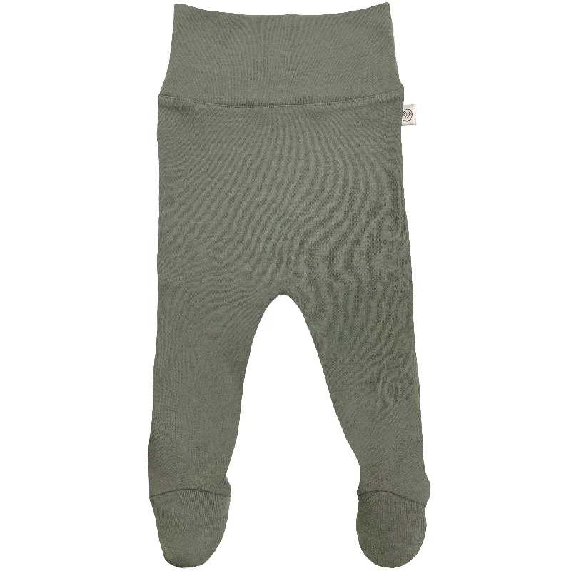 Cozy Knits Baby Footed Pants, Merino Wool, Sage