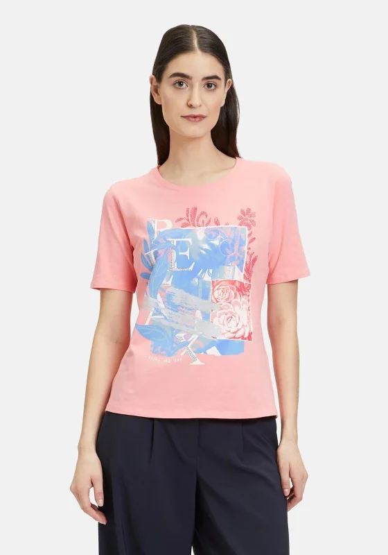 Fashionable Comfort Betty Barclay Graphic Print T-Shirt, Pink