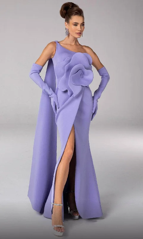 Comfy Dress MNM Couture F02826 - Oversized Rosette Evening Gown