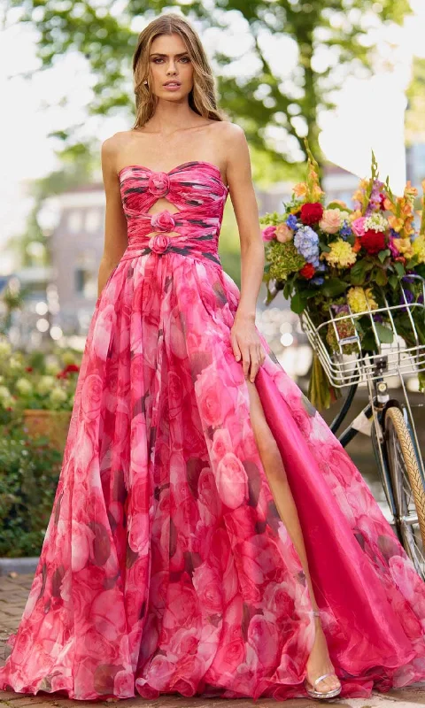 Relaxed Fits Sherri Hill 56241 - Sweetheart Floral Gown