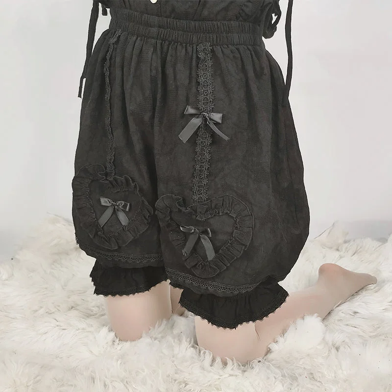 Stylish Casuals Ruffled Heart Pumpkin Pants
