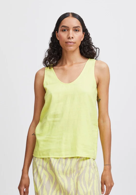 Cozy Lifestyle B.Young Falakka Linen Blend Top, Sunny Lime