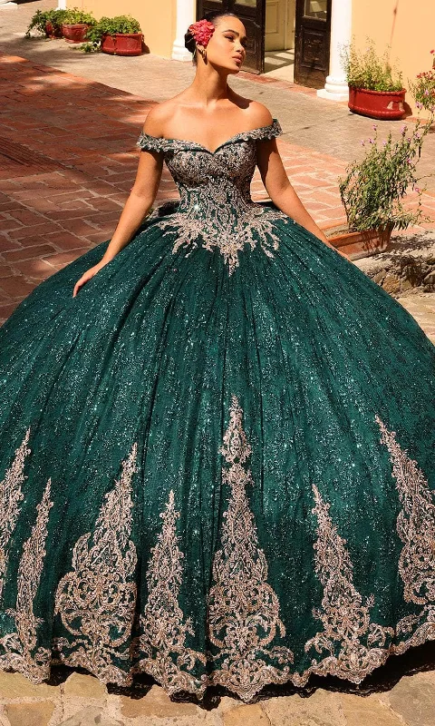 Breezy Outfits Amarra 54324 - Embroidered Off-Shoulder Ballgown
