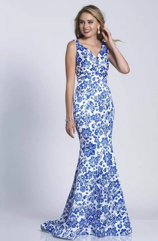 Effortless Dressing Dave & Johnny - 3288 Sleeveless V Neck Printed V-Neck Mermaid Dress - 1 pc Print In Size 12 Available Effortless Dressing Dave & Johnny - 3288 Sleeveless V Neck Printed V-Neck Mermaid Dress - 1 pc Print In Size 12 Available