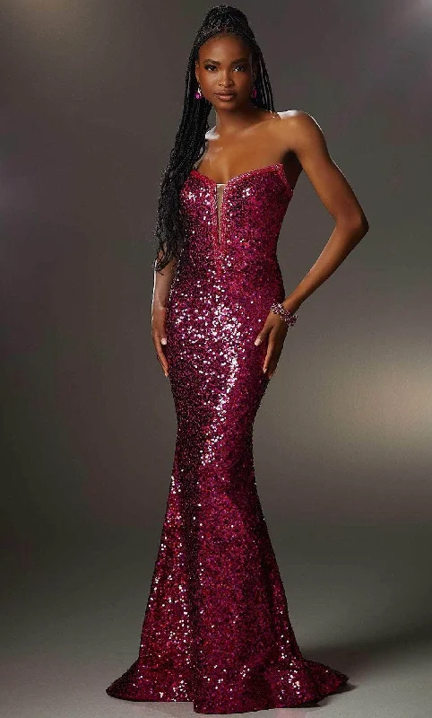Relaxed Fit Wear Mori Lee 48004 - Sequined Strapless Gown