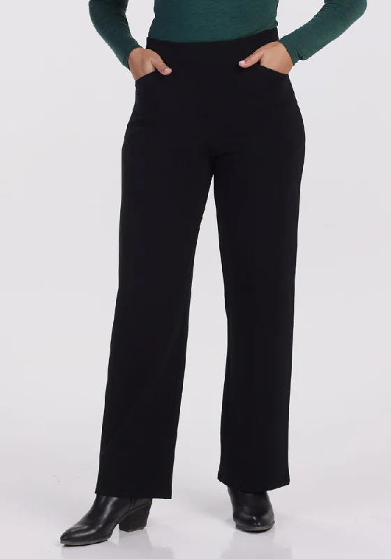 Warm Wear Ellie Wide Leg Pants Petite - Black