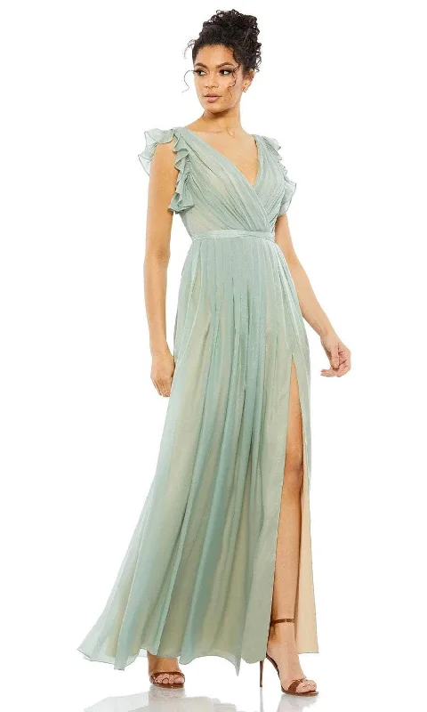 Elegant Dressing Mac Duggal 26577 - Ruffled Cap Sleeve Dress