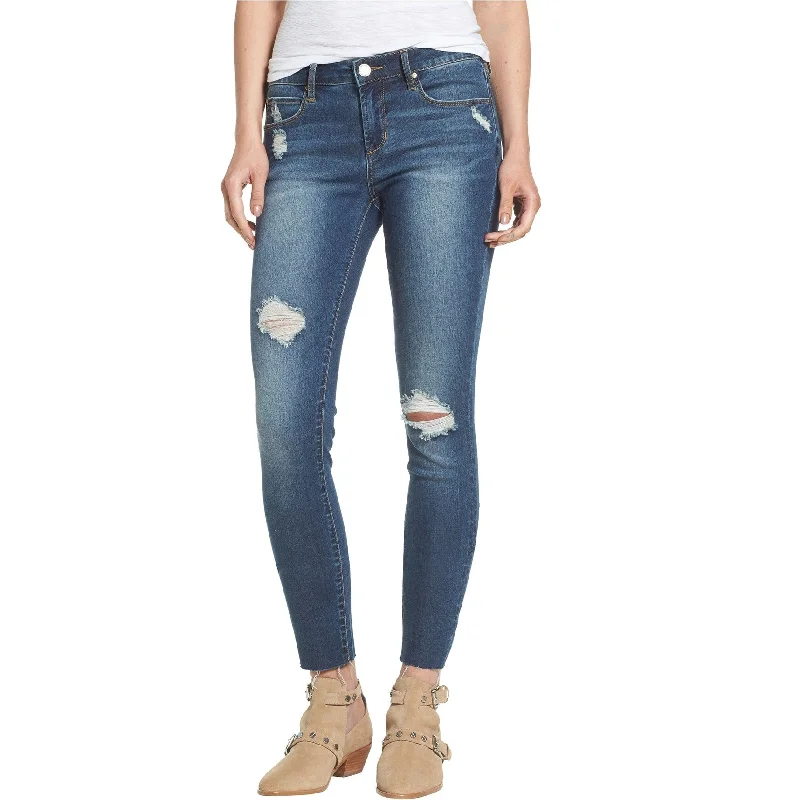 Soft Comfort Wear Articles of Society Womens Sarah Distressed Skinny Fit Jeans, Blue, 29