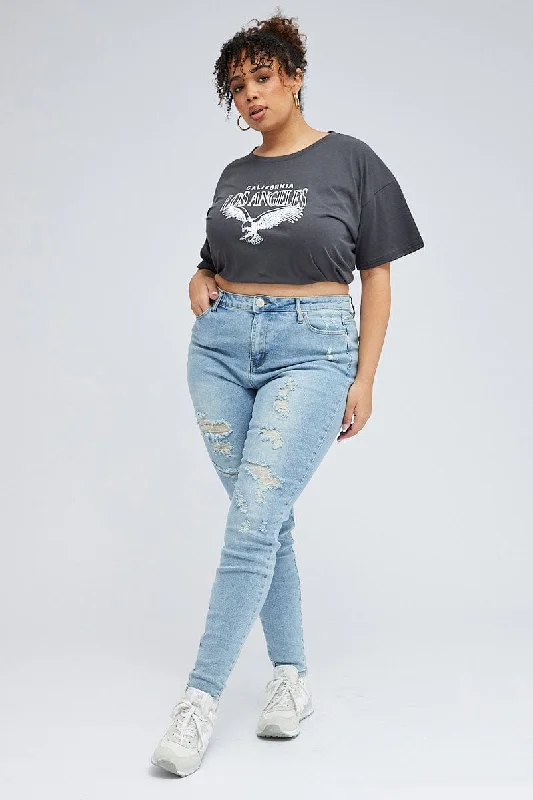 Effortless Outfits Denim Skinny Jeans High Rise