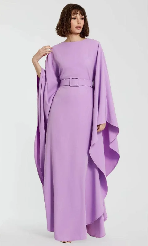 Timeless Style Mac Duggal 20960 - Bateau Neck Long Sleeve Long Dress