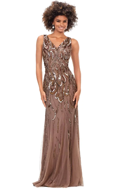 Stylish Casuals Ashley Lauren 11204 - Sequin Embellished V-Neck Evening Gown