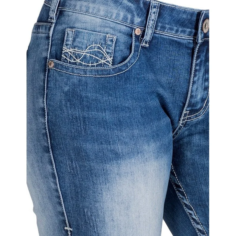 Relaxed Tops Cowgirl Tuff Western Jeans Womens Down Home Light Wash JDWNHM