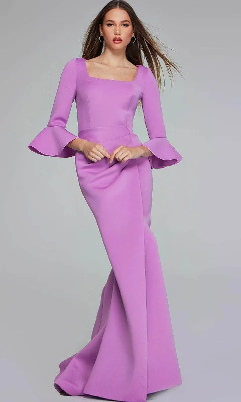 Casual Chic Outfits Jovani 42579 - Bell Sleeve Evening Gown