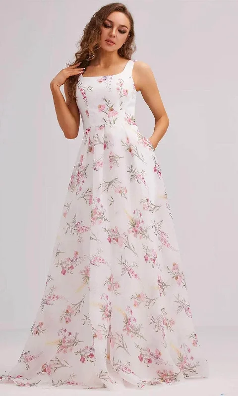 Light Comfort J'Adore Dresses J23024 - Sleeveless Floral Printed Prom Gown