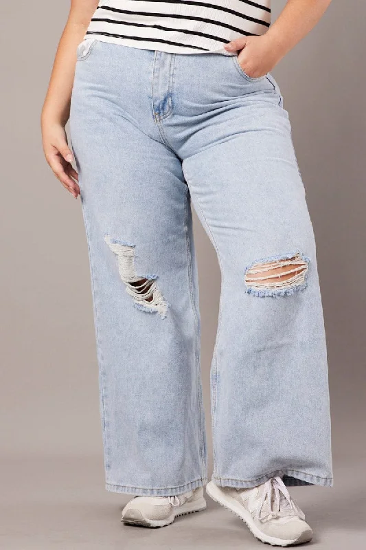 Comfy Dress Denim Baggy Jeans High Rise