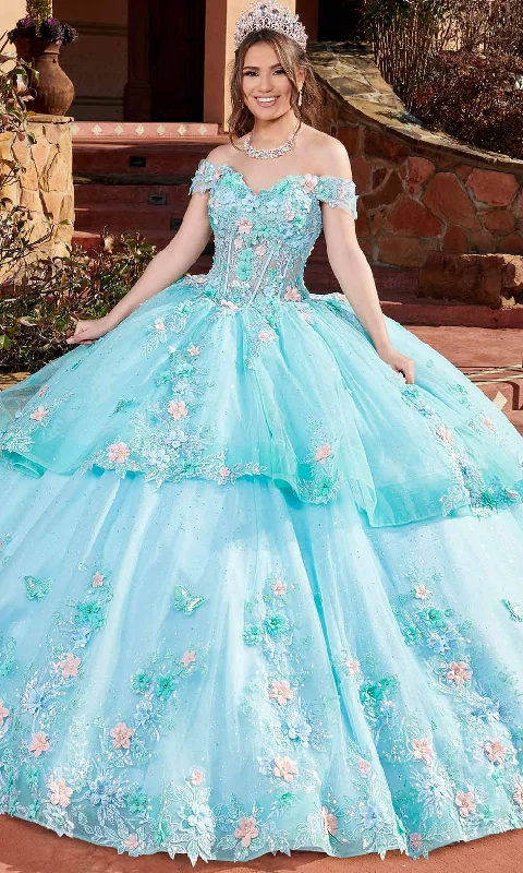 Urban Chic Rachel Allan RQ2179 - Off Shoulder Tiered Ballgown