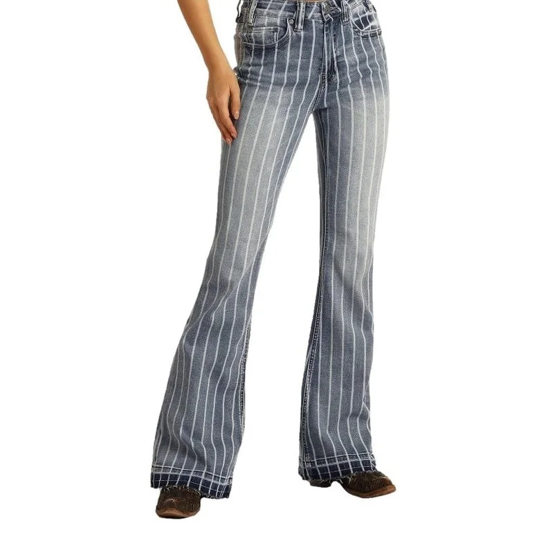 Cozy Essentials Wear Rock & Roll Denim Jeans Womens Trouser High Rise Med W8H2533