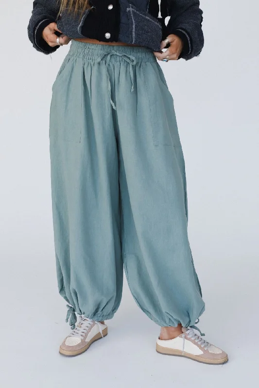 Versatile Style The Nest Theadora Wide Leg Cinched Pants - Light Olive