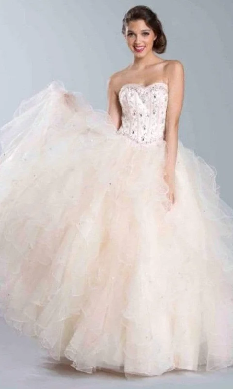 Easy Wear Chic Trevi Collection - LH031 Strapless Corset Tiered Ballgown