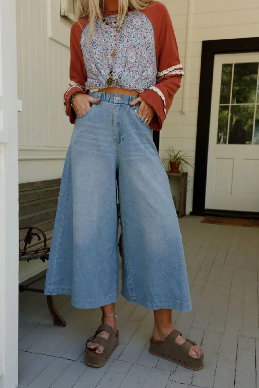 Cozy Chic Trends Frontier Flare Jeans - Light Wash