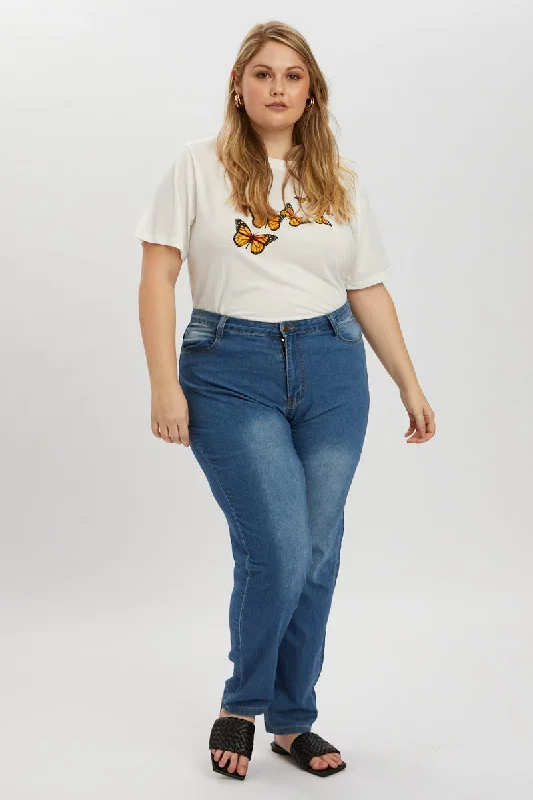 Breezy Outfits Blue Plus Black Denim Skinny Jean