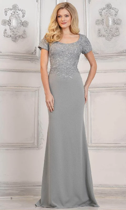 Relaxed Clothing Rina di Montella RD3112 - Short Sleeve Embroidered Evening Dress