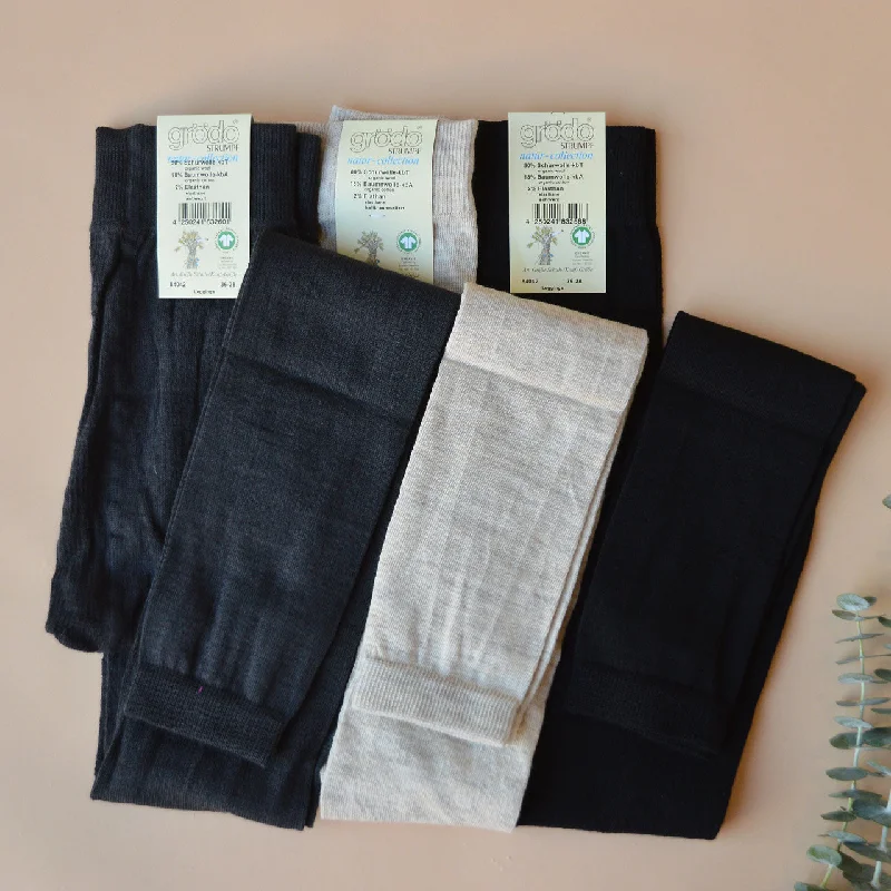 Relaxed Fit Wear Women's Wool/Cotton Blend Footless Tights/Leggings