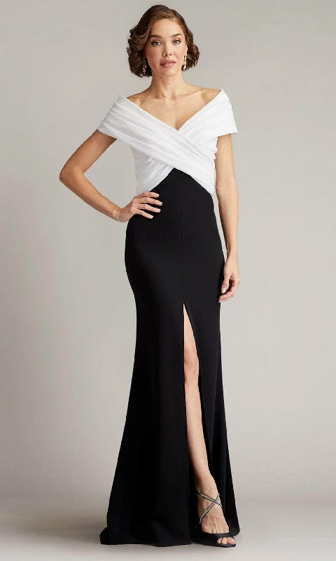 Weekend Comfort Tadashi Shoji BOS24730L - Cross Bodice Evening Dress